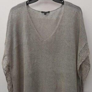Eileen Fisher Beige Sleeveless V-neck Sweater